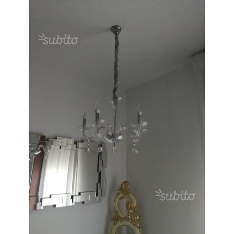 Lampadario 5 luci cristallo swarovski